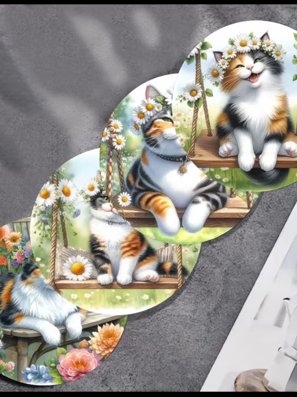 Calico Cat heat resistant coasters